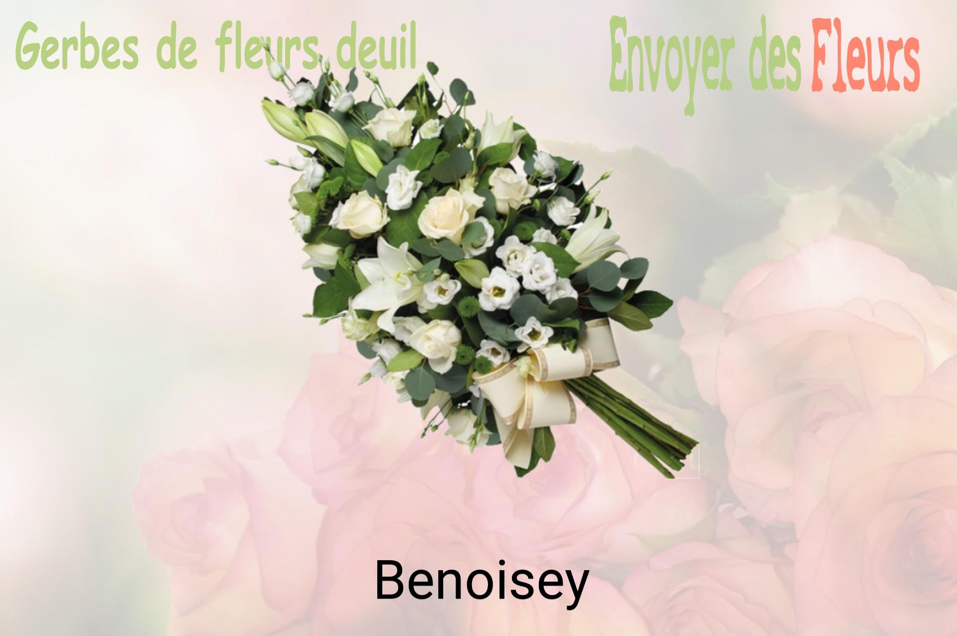 Gerbe de fleurs de deuil livrée à Benoisey
